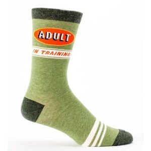 Blue Q “Adult in Training” Crew Socks – NWT – Funny Gift